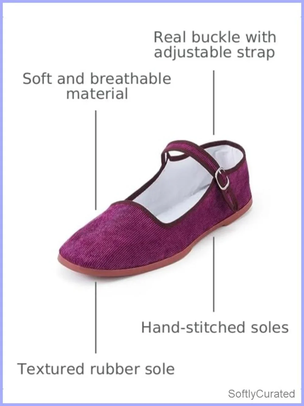 Womens China Flats Cotton Mary Janes Tai Chi Shoes Casual